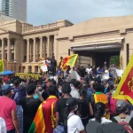 A protest in Sri Lanka in April 2022. File photo.