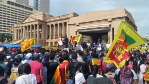 A protest in Sri Lanka in April 2022. File photo.