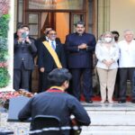 Farewell event for the outgoing ambassador of the Sahrawi Arab Democratic Republic, Mohamed Salem Daha Lehbib, at Miraflores Palace, Caracas. Photo: RedRadioVE.