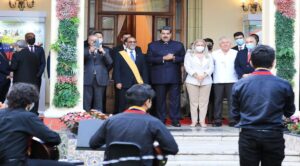 Farewell event for the outgoing ambassador of the Sahrawi Arab Democratic Republic, Mohamed Salem Daha Lehbib, at Miraflores Palace, Caracas. Photo: RedRadioVE.