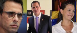Venezuelan opposition politicians (left to right) Henrique Capriles, Juan Guaidó, and María Corina Machado. Photo composition by Orinoco Tribune.