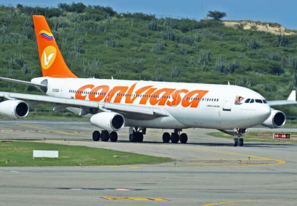 Conviasa airplane at the Simón Bolívar International Airport, Venezuela. File photo.