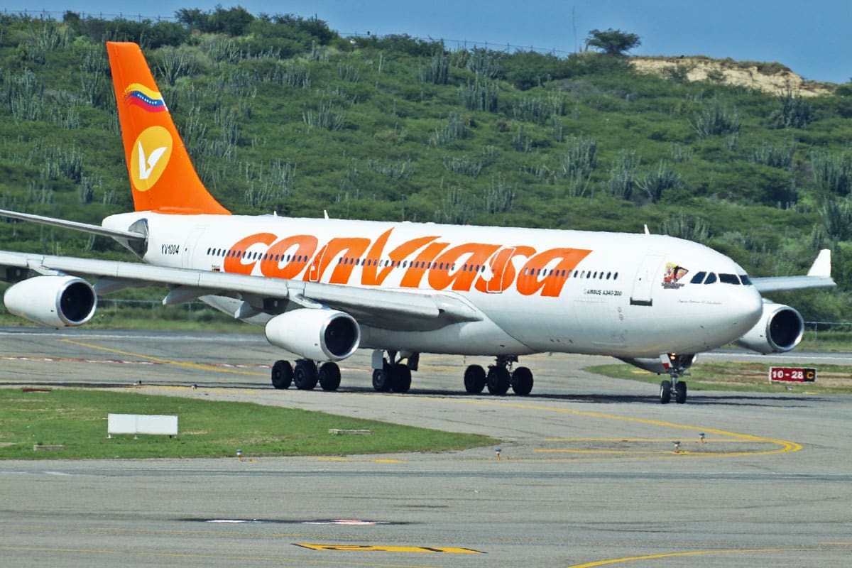 Conviasa airplane at the Simón Bolívar International Airport, Venezuela. File photo.