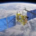 Digital animation of Glonass satellite. File photo.