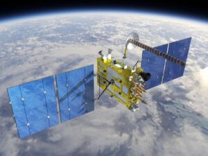 Digital animation of Glonass satellite. File photo.