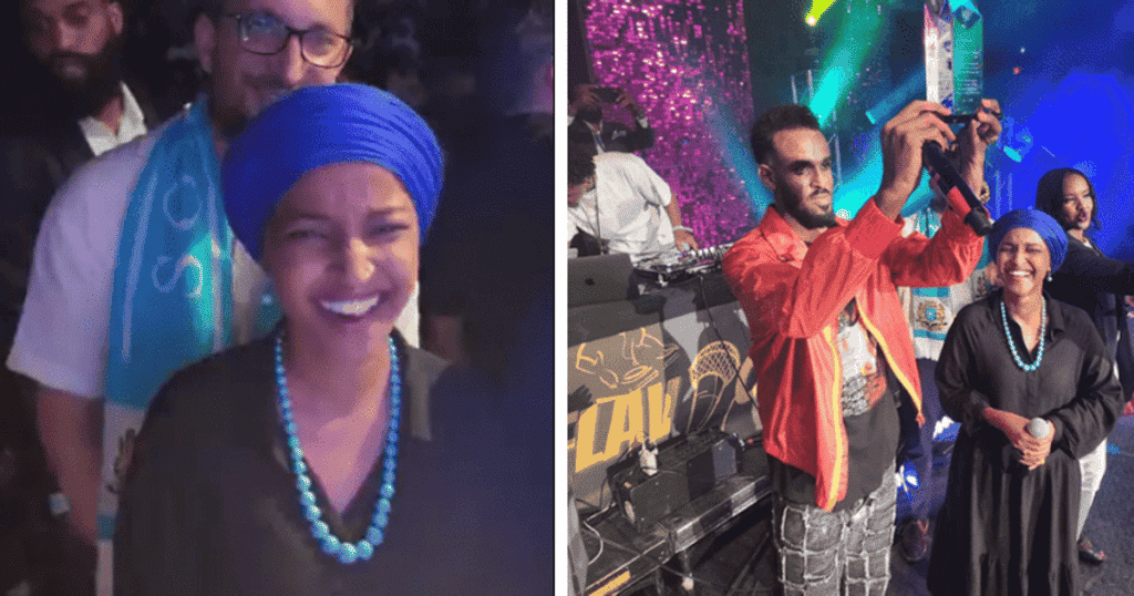 Photo composition with US Congresswoman Ilhan Omar (left) and Somali singer Suldaan Seeraar (right). Photo: TheGrayZone.