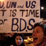 BDS Activists in action. Photo: Gali Tibbon / AFP.