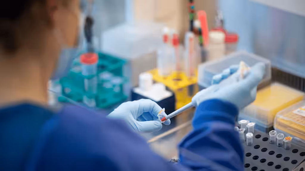 Testing for the Omicron subvariant of COVID-19 in a laboratory. Photo: Alba Ciudad.