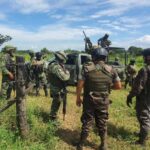 Mexican soldiers at the Mexico-Guatemala border, on the search and capture operation of those involved in a shootout against a military checkpoint set up for the visit of Guatemalan President Giammattei in the border province of Huehuetenango, July 30, 2022. Photo: Guatemalan Army.