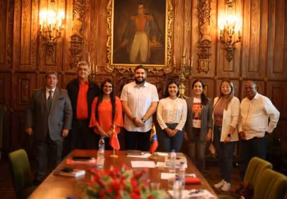 The China-Venezuela Parliamentary Friendship Group in a meeting on Friday, July 8, at the National Assembly of Venezuela. Photo: RedRadioVE.