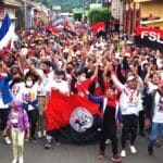 Sandinista supporters in Masaya, July 2022. Photo: John Perry