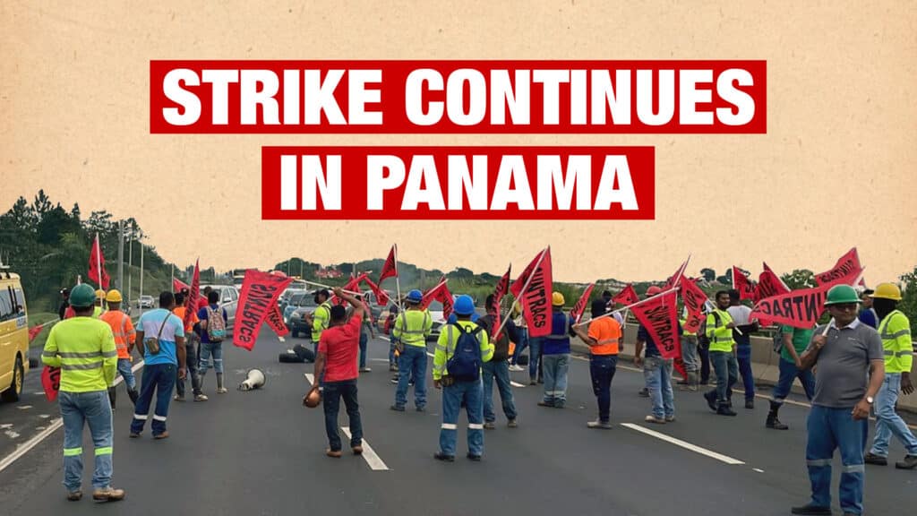 Panamanians protesting in the streets. Photo: Peoples Dispatch.
