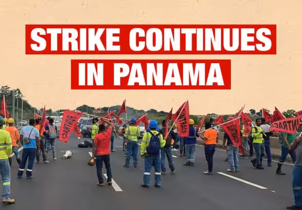 Panamanians protesting in the streets. Photo: Peoples Dispatch.