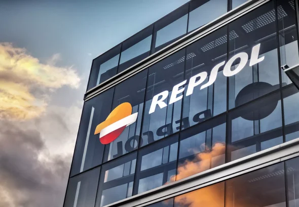 Featured Image: Repsol building with logo. File photo.