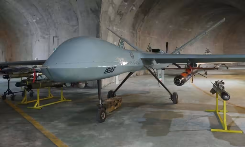 An underground combat drone base of the Iranian Army in an undisclosed location. Photo: Defapress.ir.