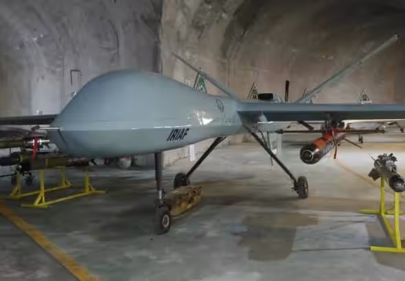 An underground combat drone base of the Iranian Army in an undisclosed location. Photo: Defapress.ir.