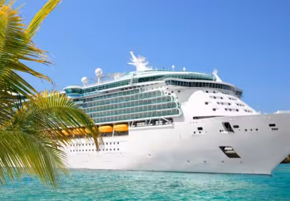 Cruise ship sailing from port. File photo.