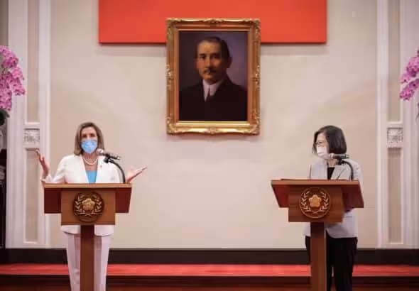 Nancy Pelosi and Taiwan President Tsai Ing-wen. Photo: Getty Images.