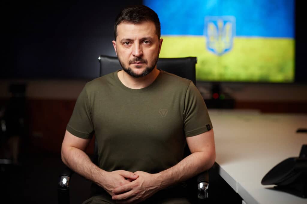 Ukraine’s President Volodymyr Zelensky in April. Photo: Flickr.