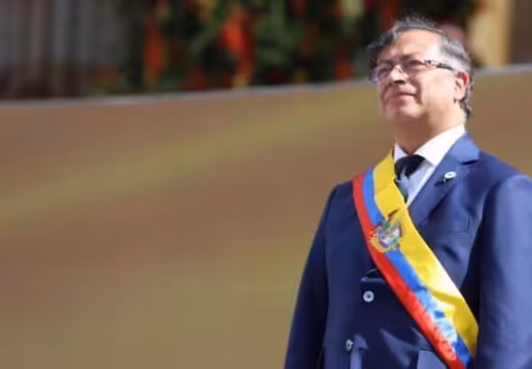 Colombian President Gustavo Petro during his inauguration. Photo: TELAM.