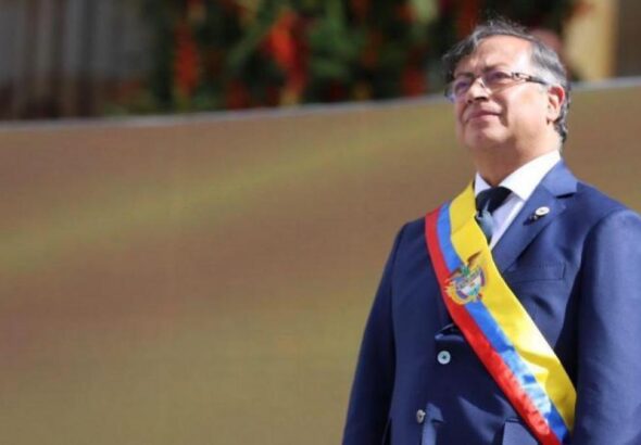 Colombian President Gustavo Petro during his inauguration. Photo: TELAM.