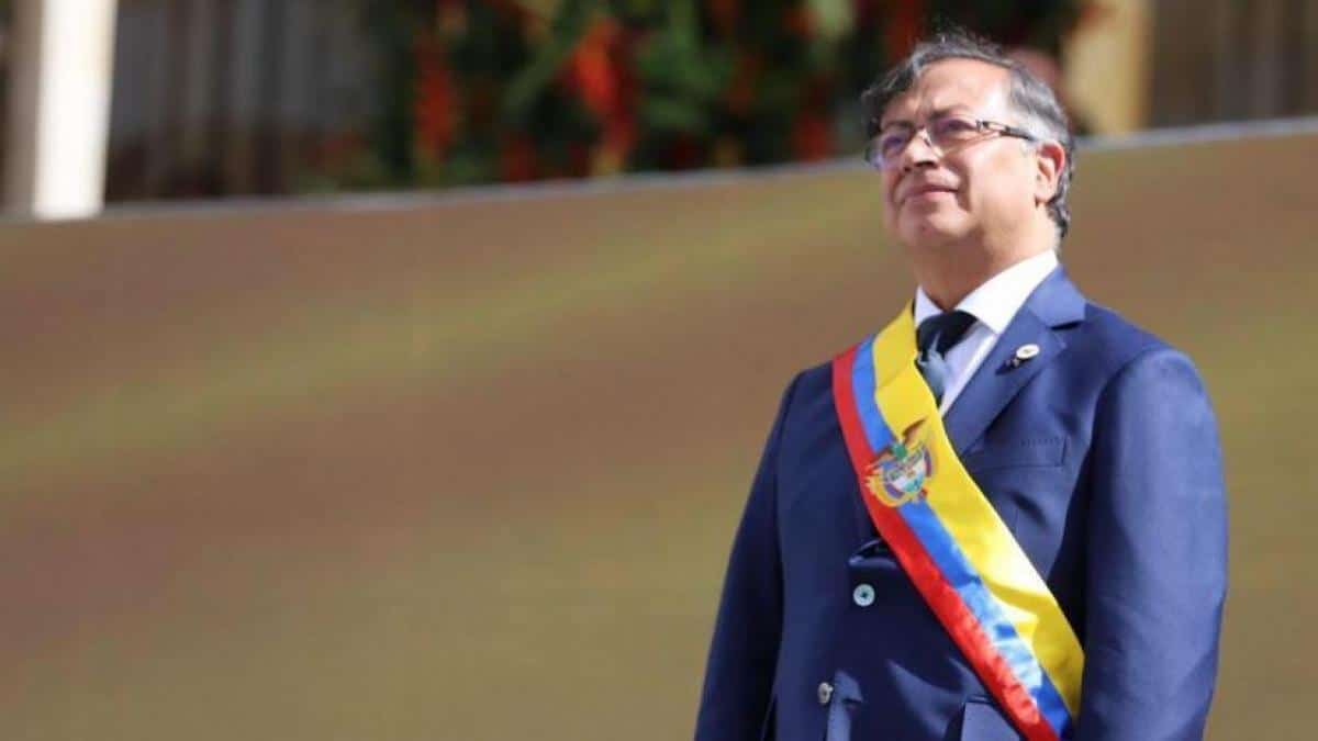 Colombian President Gustavo Petro during his inauguration. Photo: TELAM.