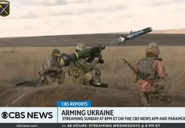 Screenshot from CBS' promotional video of its documentary depicting corruption surrounding Western military aid to Ukraine, Arming Ukraine, which the media removed after Ukrainian and US pressure. Photo: SouthFront.