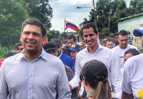 Carlos Ocariz and Juan Guaidó during a political activity in 2019. Photo: Twitter/@CarlosOcariz