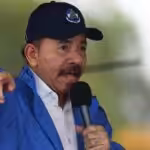 Nicaraguan President Daniel Ortega speaking at a public event in 2018. File photo.