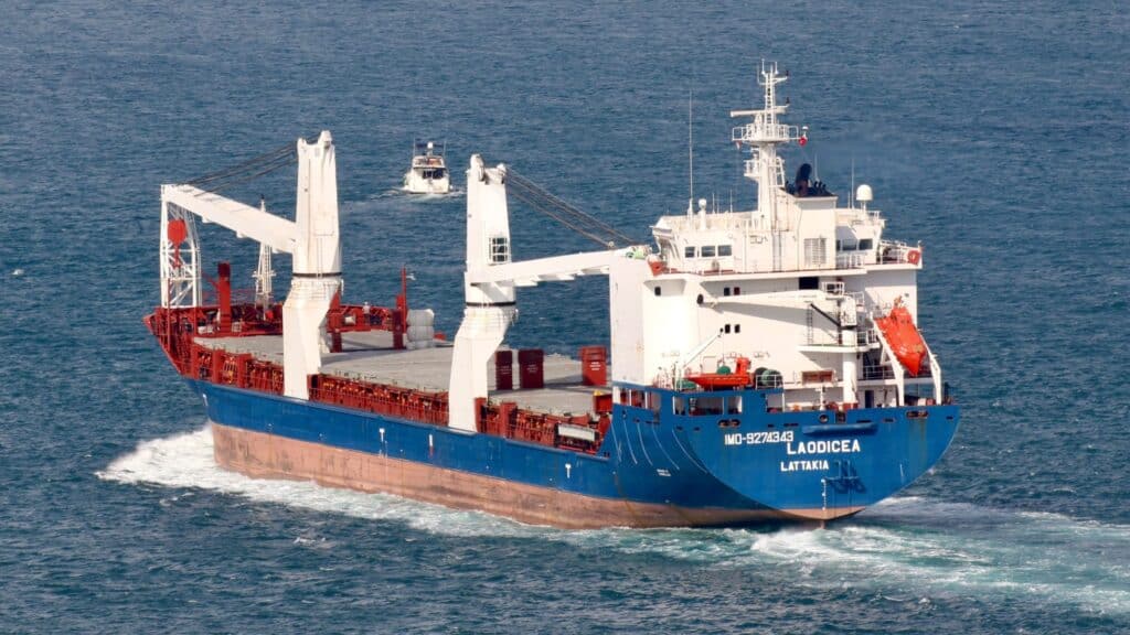 Ship Laodicea with grain for Lebanon. Photo: Twitter/@YorukIsik.