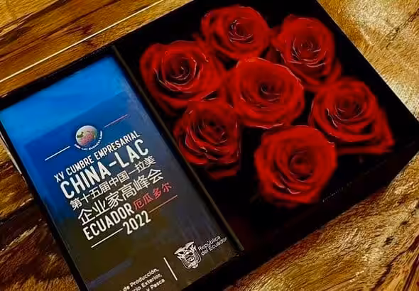 Promotional image of Ecuadorian exports to China. | Photo: Twitter/ @EmbajadaEcuCh