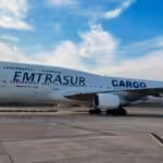 The Venezuelan EMTRASUR plane detained in Argentina under US pressure. File photo.