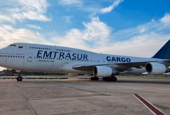 The Venezuelan EMTRASUR plane detained in Argentina under US pressure. File photo.