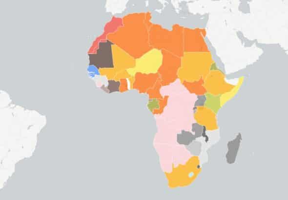 Map of Africa. File photo..