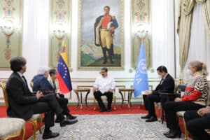 President Maduro in meeting with UN Undersecretary General for Humanitarian Affairs Martin Griffiths and the accompanying delegation. Photo: Presidential Press.