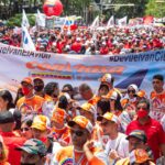 Conviasa workers marching in Caracas demanding the return of the EMTRASUR jumbo jet controversially grounded by Argentina, August 9, 2022. Photo: Twitter/@laradiodelsur.
