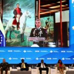 Venezuelan Defense Minister Vladimir Padrino during his virtual speech at the Moscow Conference on International Security, Moscow. August 1, 2022. Photo: Twitter/@PrensaFANB.