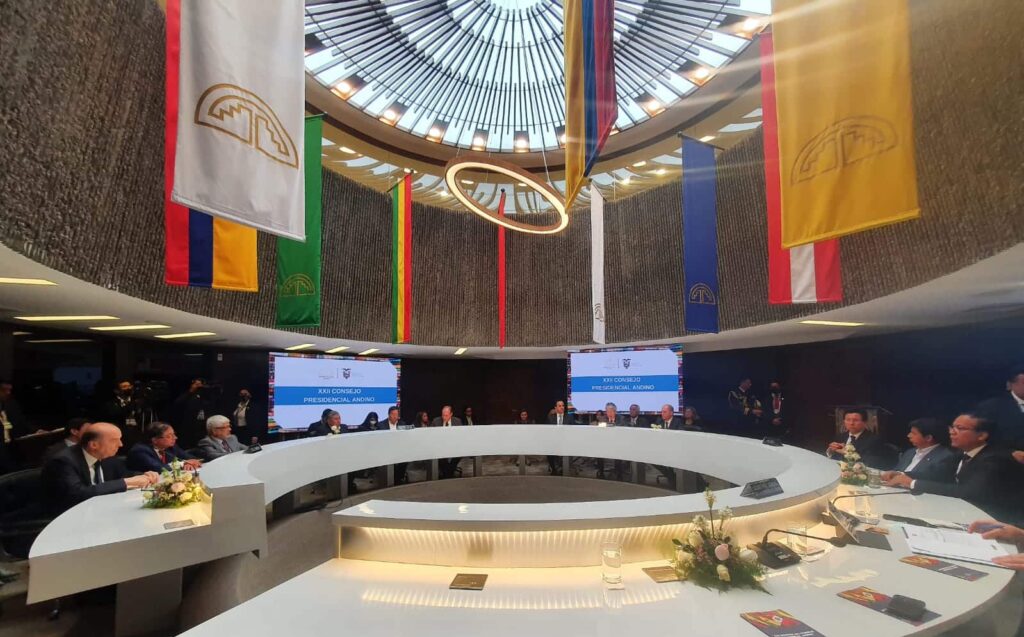 Summit of Andean Community heads of state held in Lima, Peru, this Monday, August 29, 2022. Photo: Twitter/@LuchoXBolivia.
