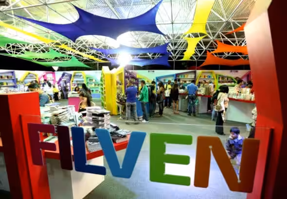 The International Book Fair of Venezuela (FILVEN), held in the historic center of Caracas every year. File photo.