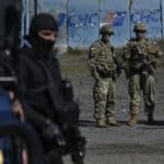 US NATO soldiers patrol next to Kosovo police near the border between Kosovo and Serbia on October 2, 2021. Photo: Armend Nimani/AFP.