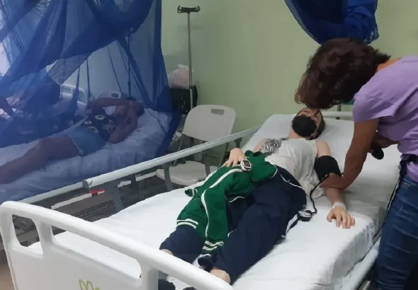 Orla receiving free treatment in a Nicaraguan public hospital. Photo: Casa Benjamin Linder.