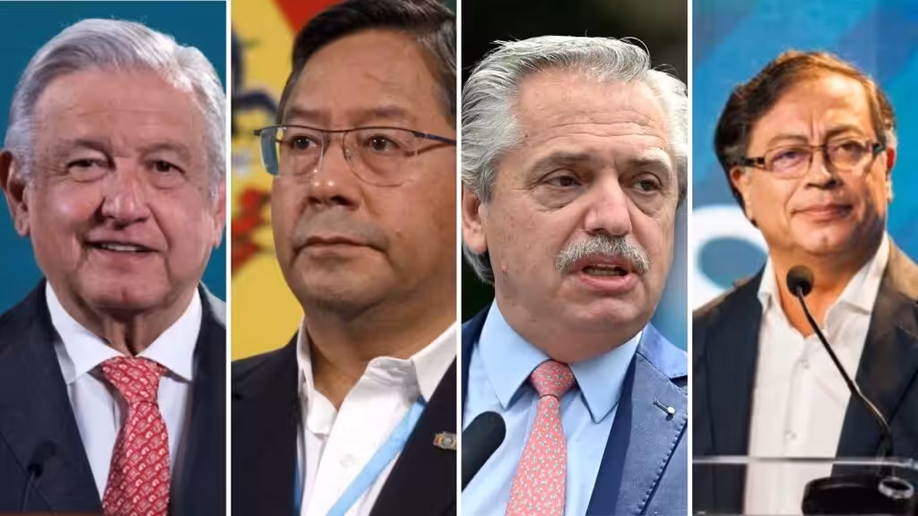 Mexican President Andrés Manuel López Obrador, Bolivian President Luis Arce, Argentine President Alberto Fernández and Colombian President Gustavo Petro have released a joint statement against the lawfare suffered by Argentine Vice President Cristina Fernández de Kirchner. Photo: RedRadioVE.