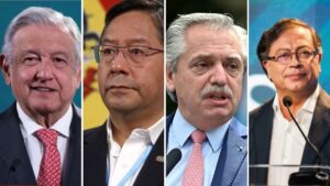 Mexican President Andrés Manuel López Obrador, Bolivian President Luis Arce, Argentine President Alberto Fernández and Colombian President Gustavo Petro have released a joint statement against the lawfare suffered by Argentine Vice President Cristina Fernández de Kirchner. Photo: RedRadioVE.