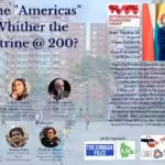 Flyer inviting to the webinar "Summit of the 'Americas" vs. CELAC: Whither the Monroe Doctrine @200?" Photo: IMG.