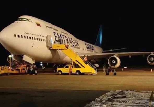 Venezuela's EMTRASUR Boeing 747-300, seized and grounded by Argentina's authorities to please their bosses in Washington. File photo.