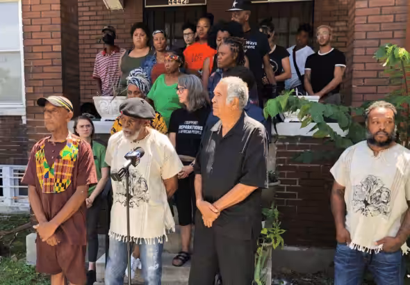 African People's Socialist Party leaders in a press conference. Photo: BAP.
