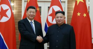 Chinese President Xi Jinping (L) and North Korean leader Kim Jong-un in Pyongyang, North Korea, June 20, 2019. Photo: KCNA.