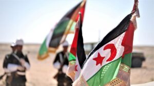 Flags of the Sahrawi Arab Democratic Republic. File photo courtesy of HispanTV.