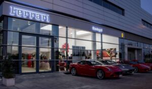 This photo of a Ferrari store in eastern Caracas, that opened a few months ago, has ignited a debate about the real dimension of Venezuela's economic recovery. File photo.