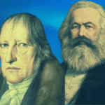 Photo composition by Georg Wilhelm. Friedrich Hegel (left) and Karl Marx (right). Photo: Midwestern Marx.